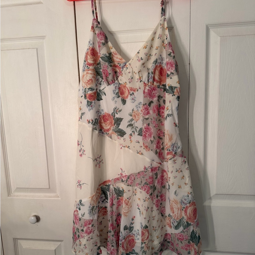 Wild Fable Floral Dress - Cream and Pink